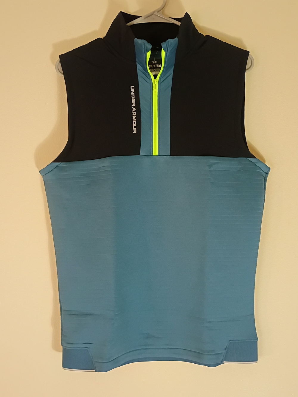Under Armour Storm Daytona Golf Vest Teal Black 1/2 Zip 1373408-002 - NWT S